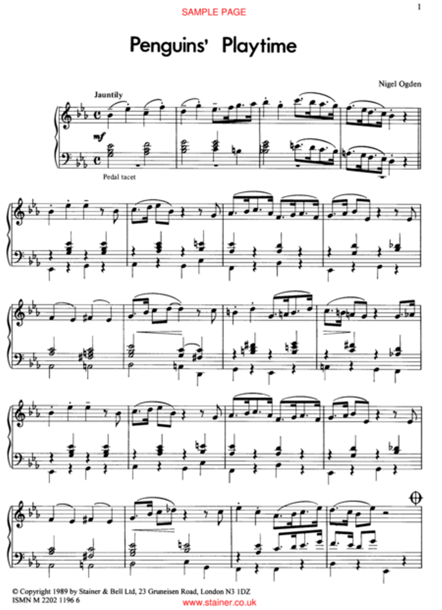 Penguins' Playtime Organ scores gallery preview page 2