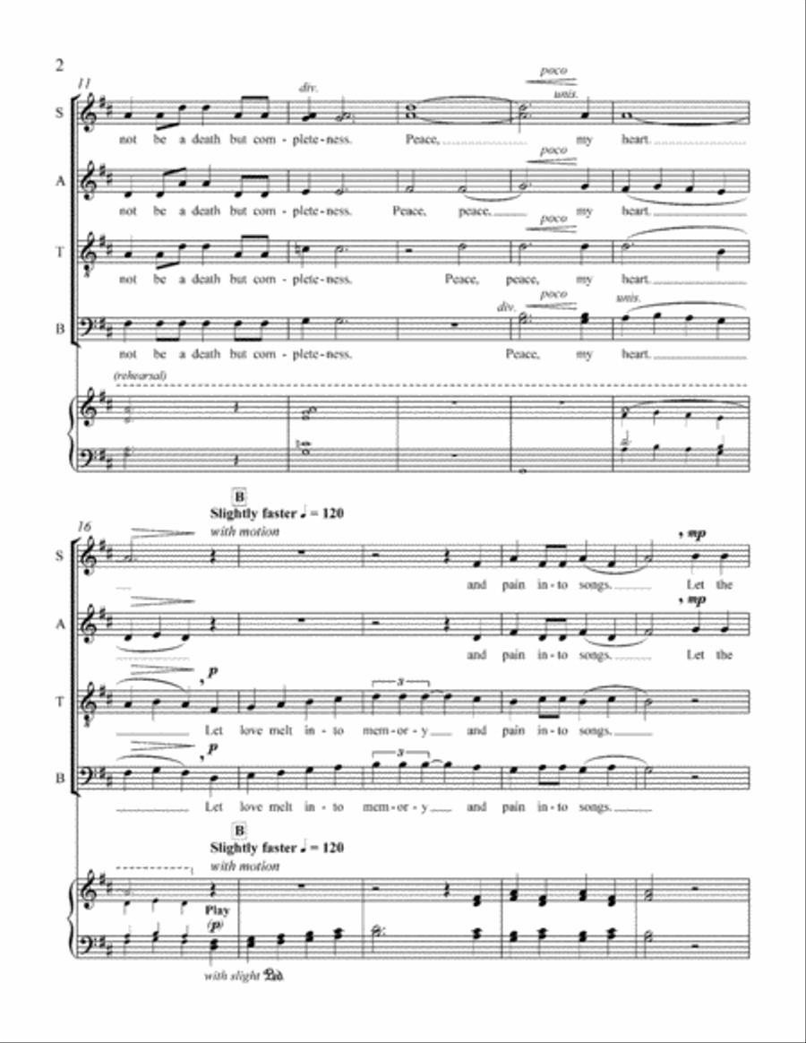 Peace, My Heart 4-Part scores gallery preview page 3