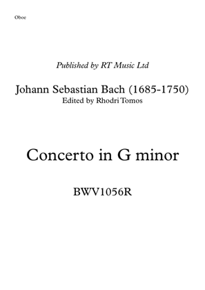 Book cover for Bach BWV1056R. Concerto in G minor solo sheet music Oboe, piccolo trumpet & trumpet