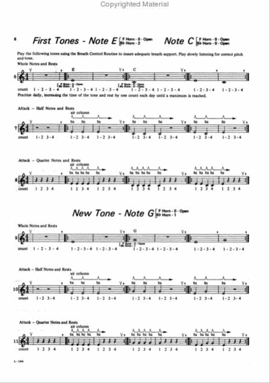 Clevenger French Horn Method, Book 1 Concert Band Methods scores gallery preview page 2