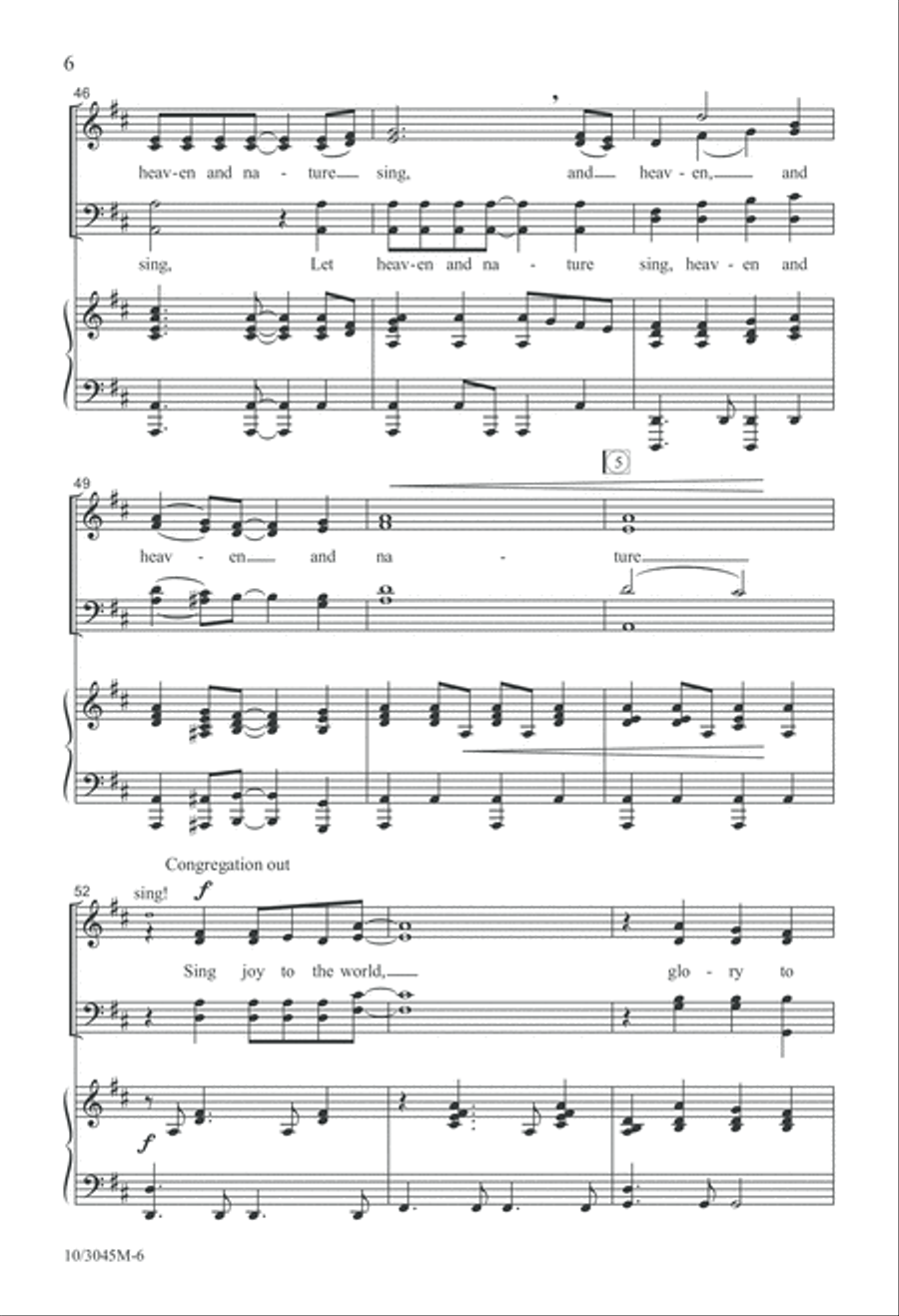 Sing Joy to the World Sing Joy to the World 4-Part scores gallery preview page 6
