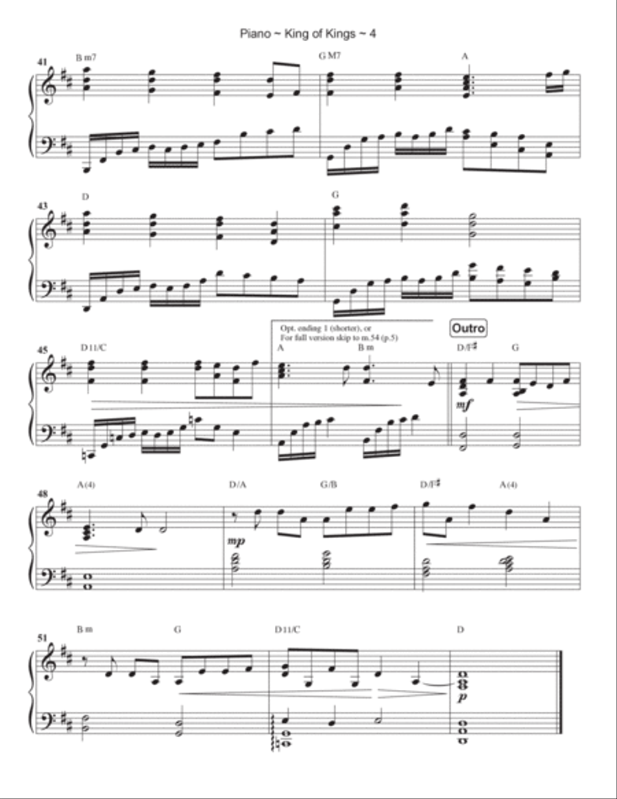 King Of Kings Piano Solo scores gallery preview page 5