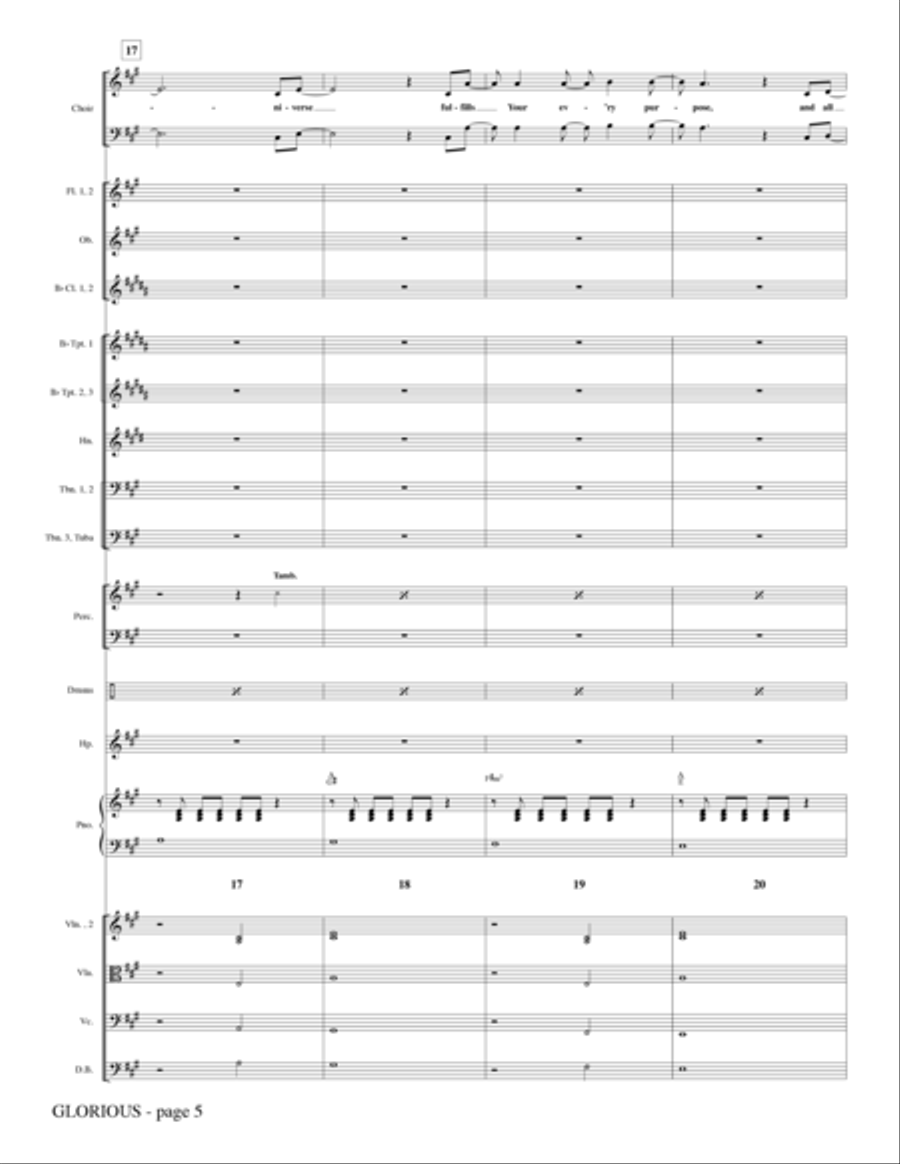 Glorious - Full Score Choir scores gallery preview page 5