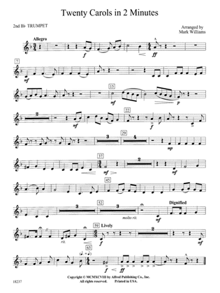 Twenty Carols in 2 Minutes: 2nd B-flat Trumpet