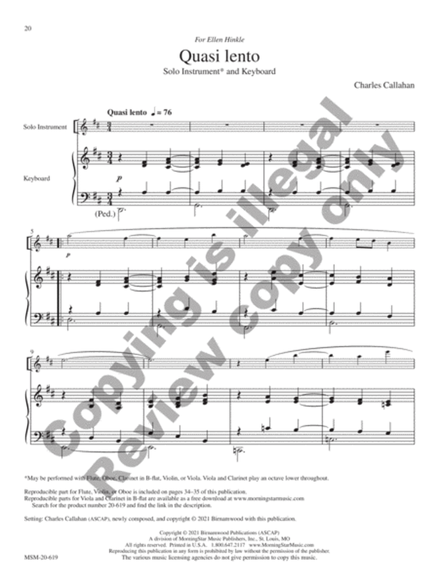Lyric Preludes: Five Pieces for Solo Instrument and Keyboard image number null