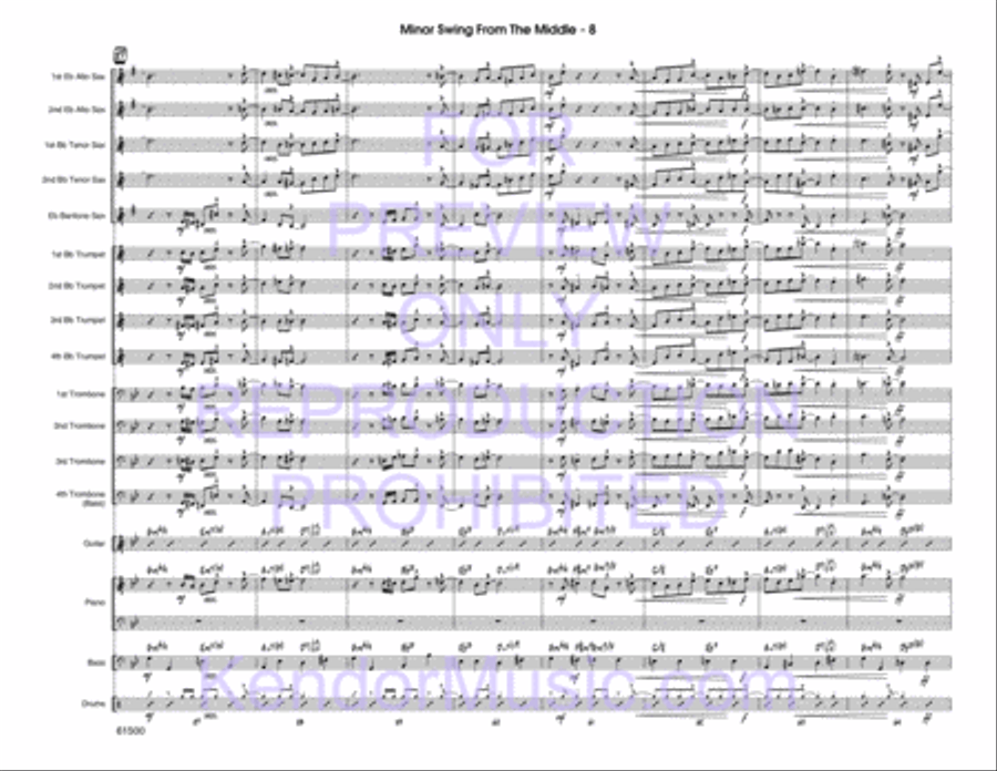 Minor Swing From The Middle Jazz Ensemble scores gallery preview page 9