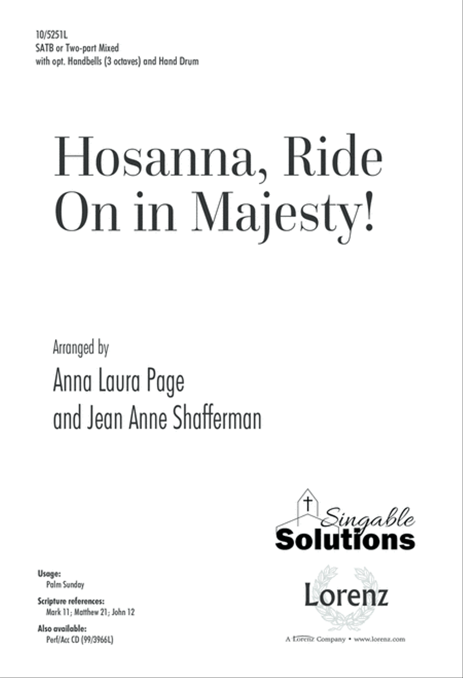 Hosanna, Ride On in Majesty! 4-Part scores gallery preview page 1