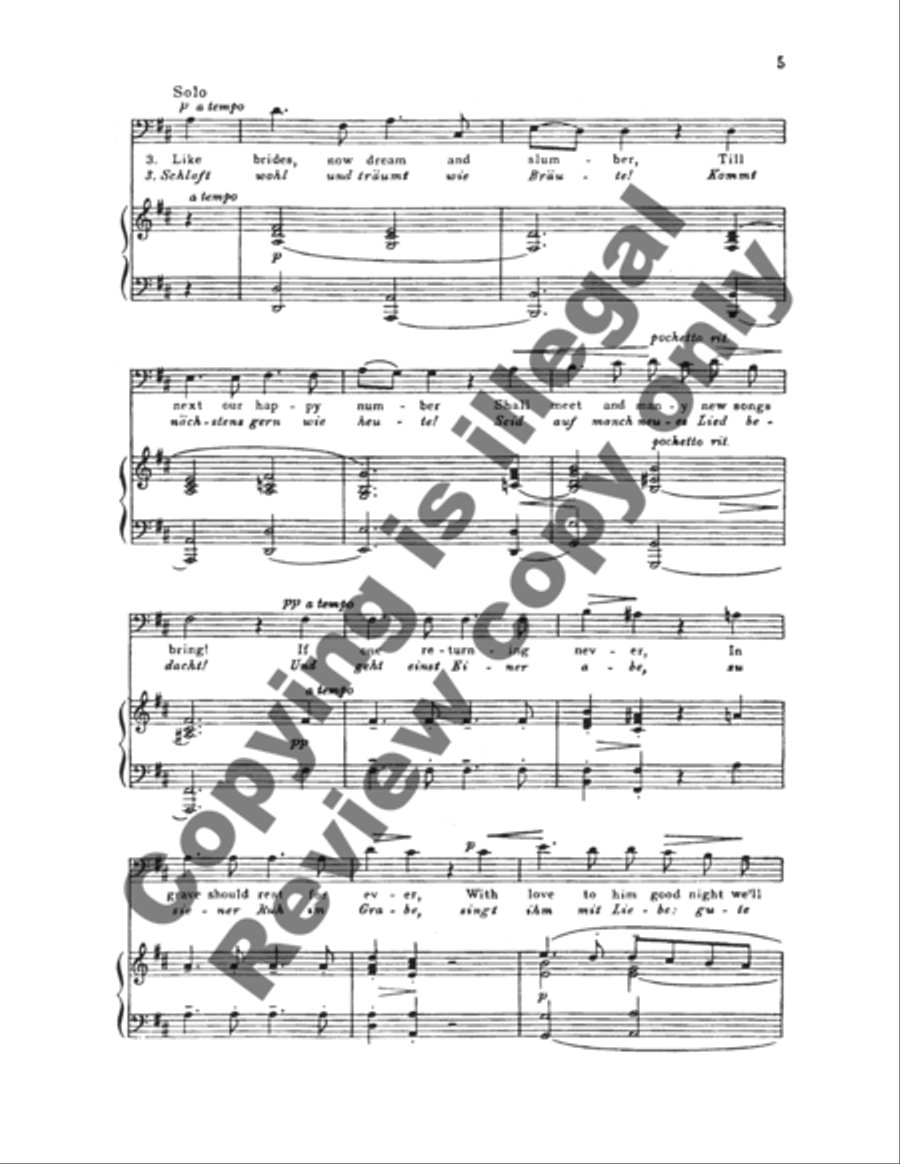 For A Last Good Night (Zur guten Nacht) TTBB scores gallery preview page 5