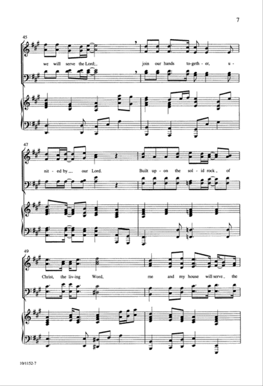 We Will Serve the Lord 4-Part scores gallery preview page 7