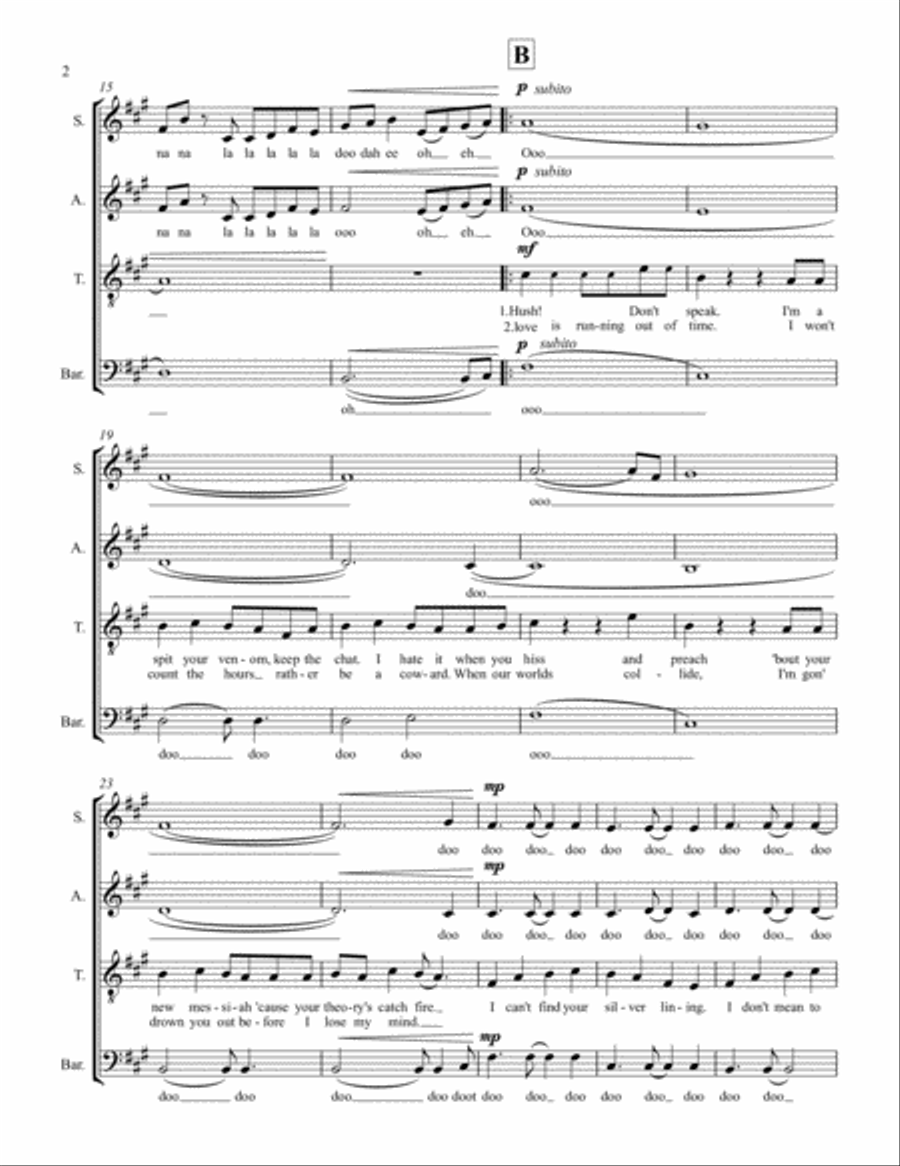 La La La 4-Part scores gallery preview page 2