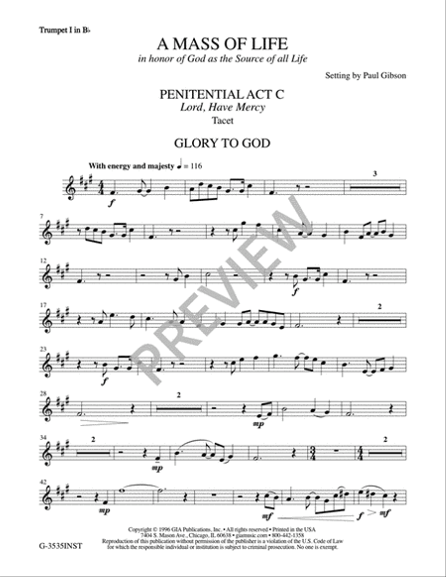 A Mass of Life - Instrument edition Trombone scores gallery preview page 6