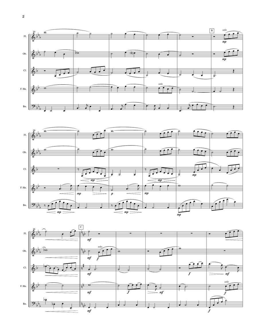 Beauty And The Beast Woodwind Quintet scores gallery preview page 3