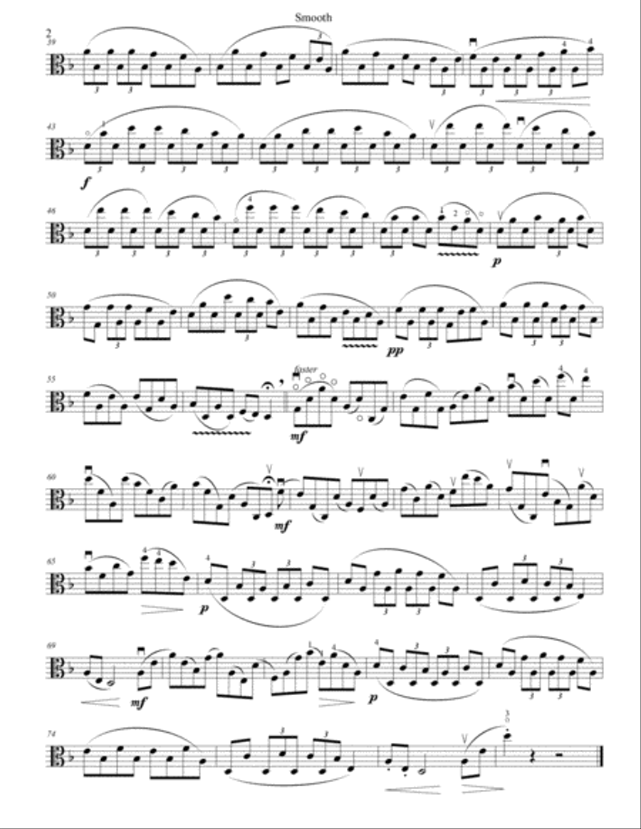 7 Concert Etudes for Solo Viola Viola Solo scores gallery preview page 5