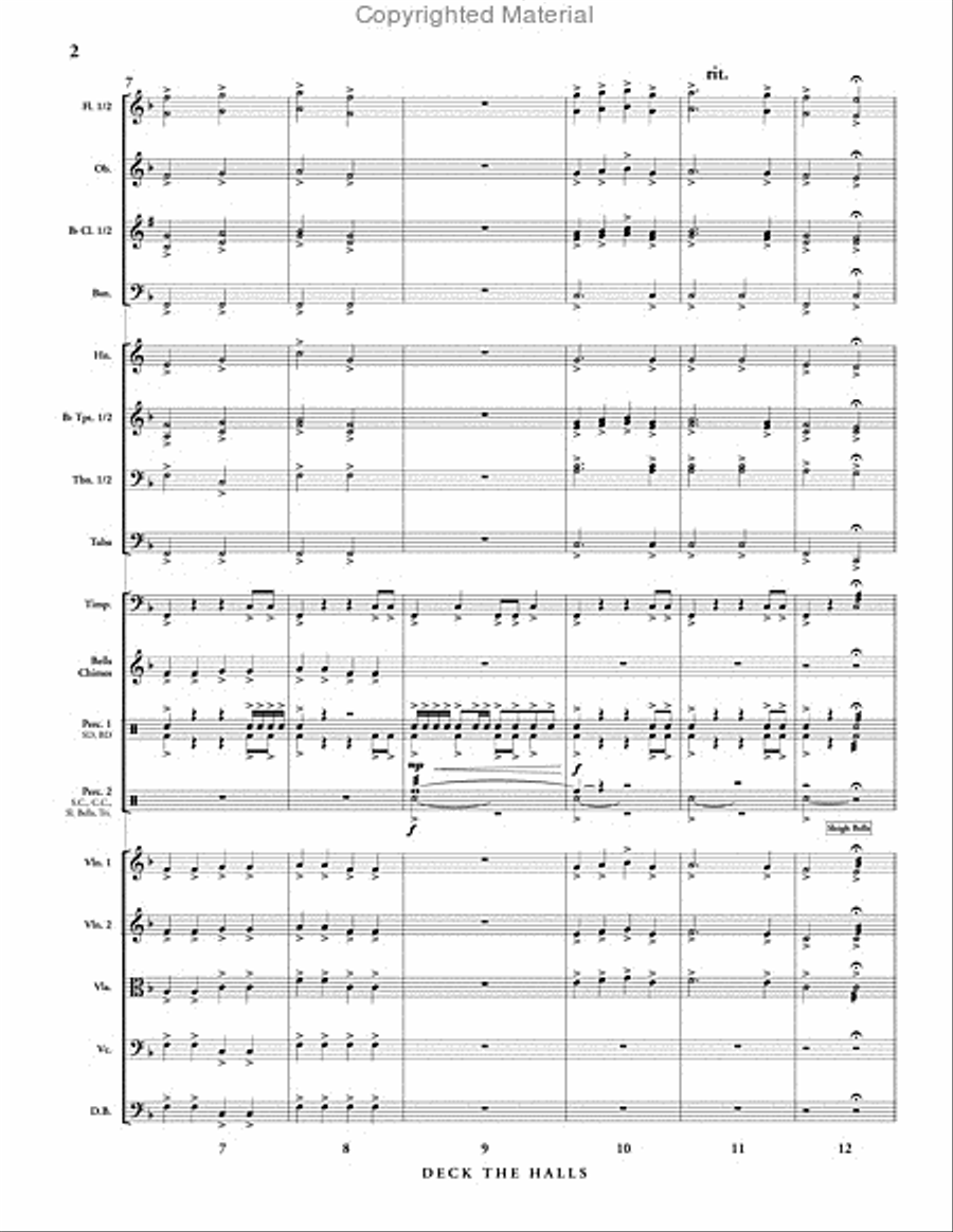 Deck the Halls Full Orchestra scores gallery preview page 3