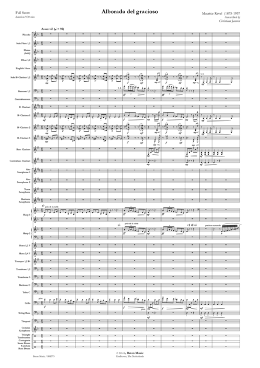 Alborada del Gracioso Concert Band scores gallery preview page 2
