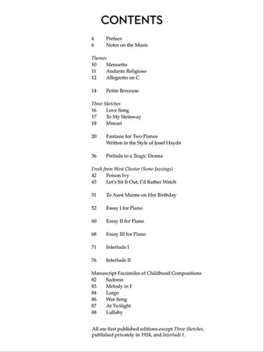 Early Piano Works Early Piano Works Piano Solo scores gallery preview page 3