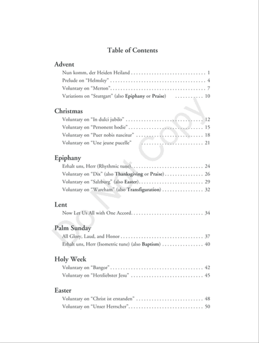 Organ Works for the Church Year Organ scores gallery preview page 4