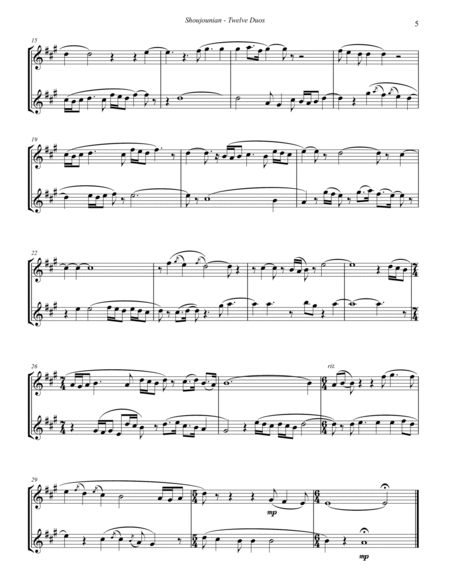 Twelve Duos for Trumpets based on Armenian Folk Songs image number null
