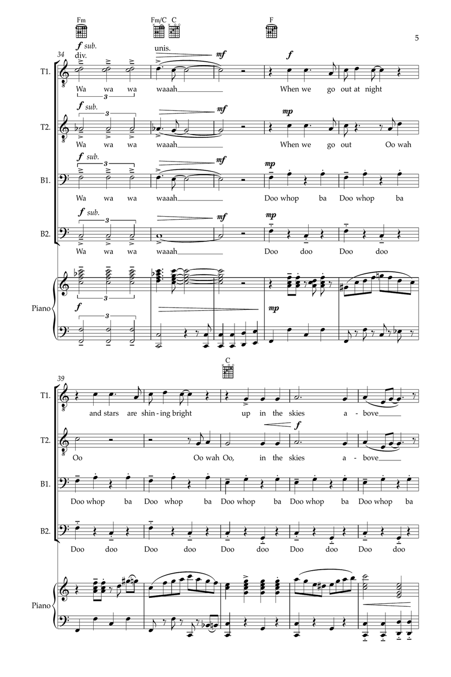 We Go Together We Go Together TTBB scores gallery preview page 5