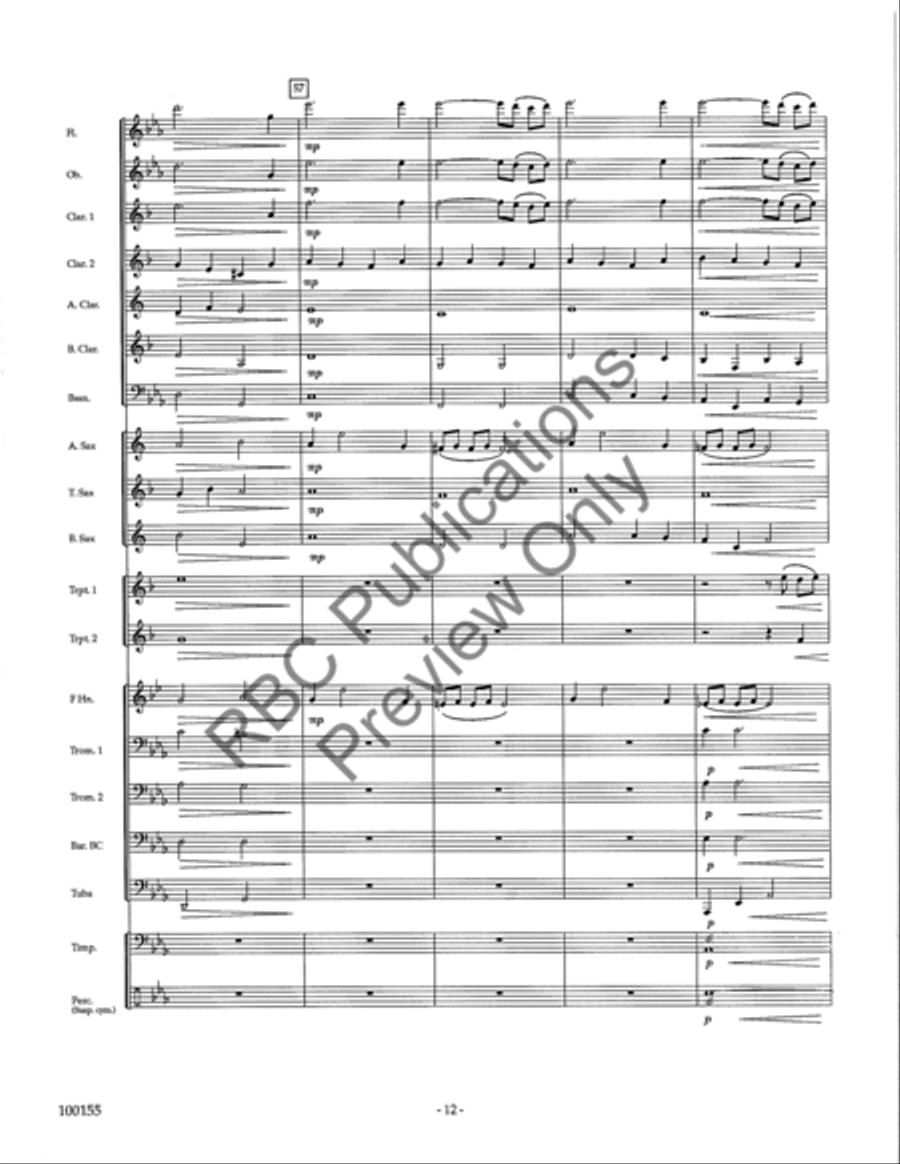 Lyric Essay Concert Band scores gallery preview page 15