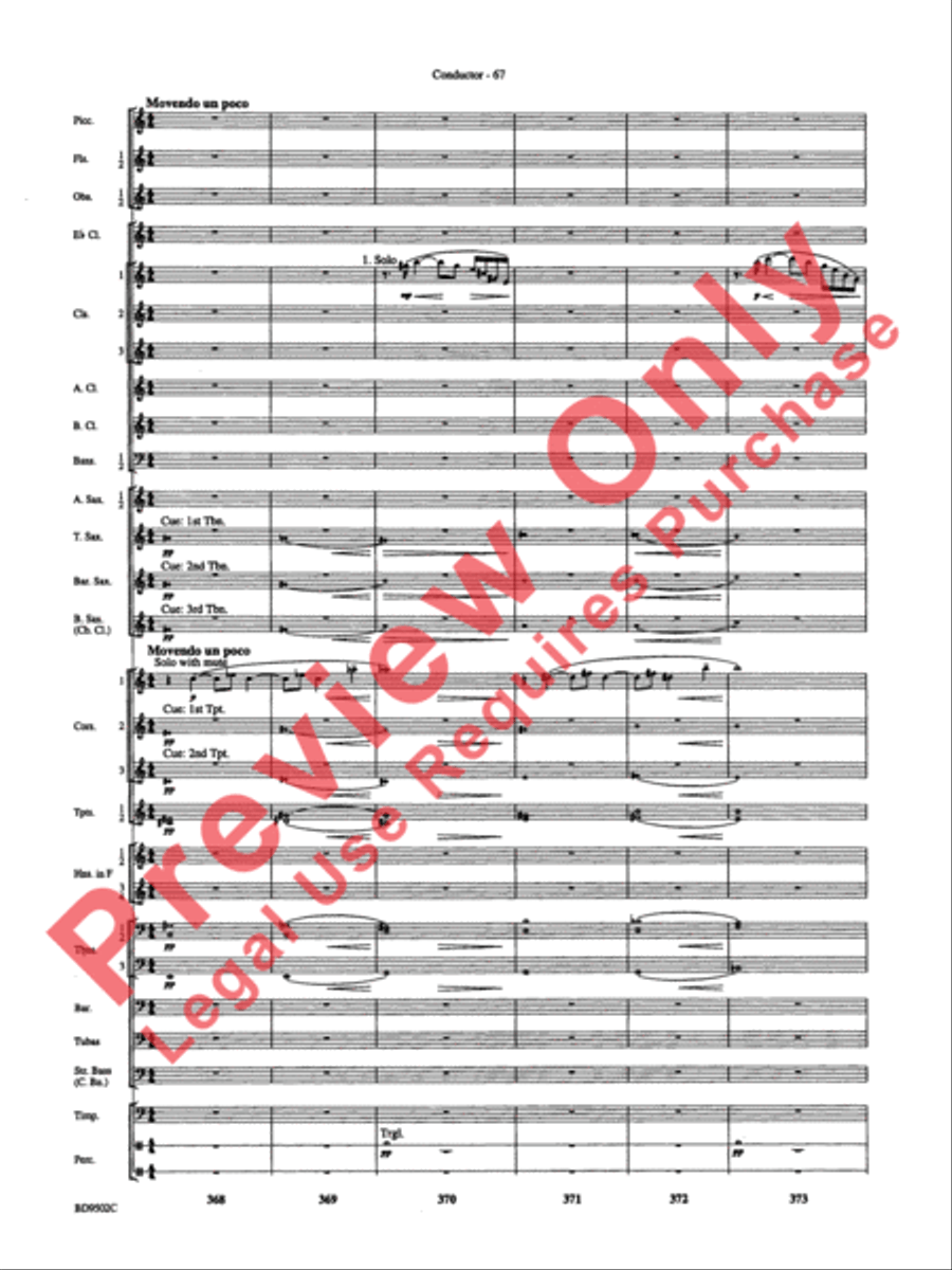 Symphony No. 3 for Band Concert Band scores gallery preview page 70