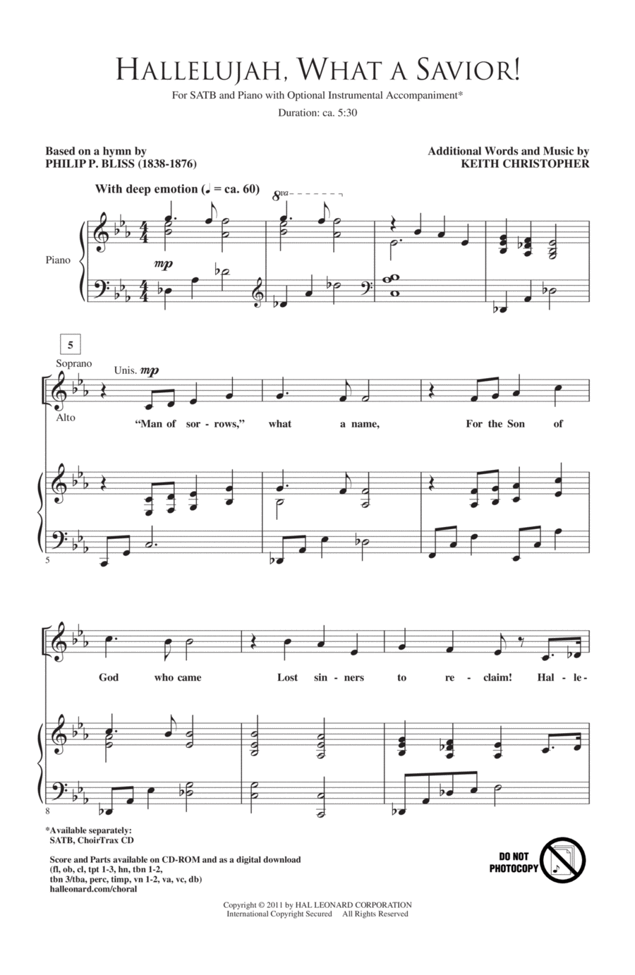 Hallelujah! What A Savior! 4-Part scores gallery preview page 1
