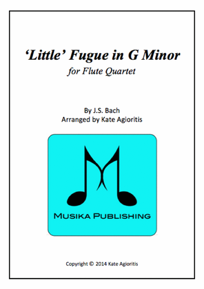Book cover for 'Little' Fugue in G Minor - For Flute Quartet