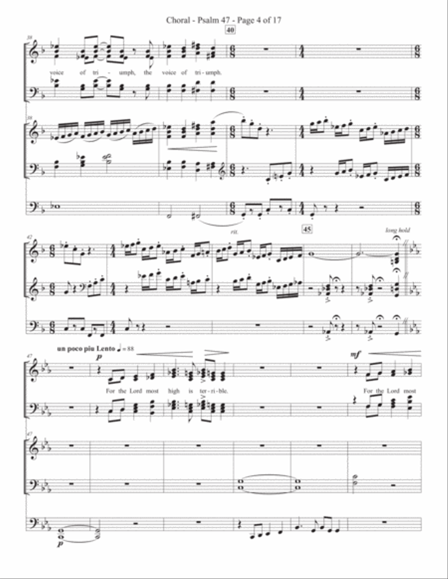 Psalm 47 - O Clap Your Hands 4-Part scores gallery preview page 4