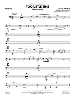 Too Little Time (arr. Sammy Nestico) - Conductor Score (Full Score) - Trombone 4