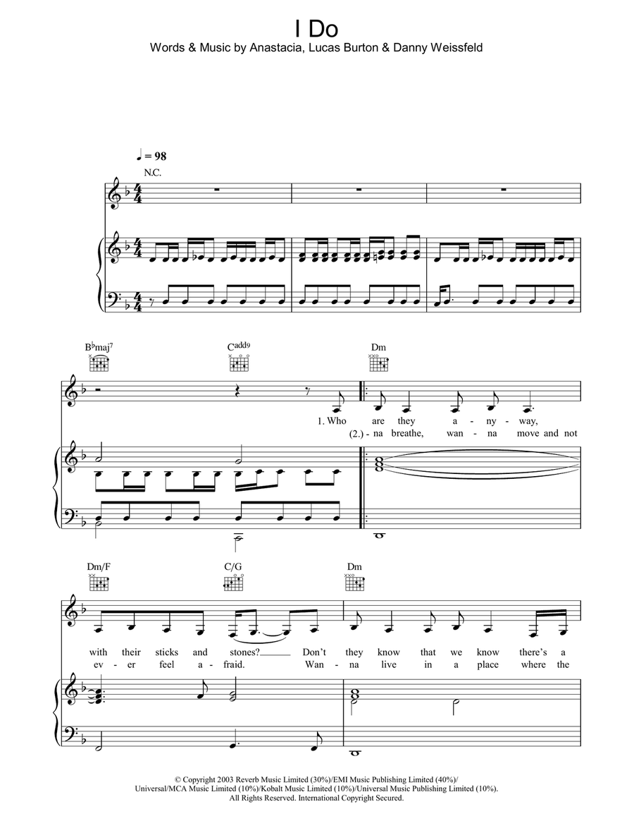 I Do Acoustic Guitar scores gallery preview page 1