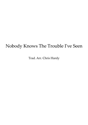 Nobody Knows The Trouble I've Seen