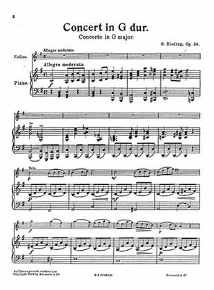 Concerto In G Op.34