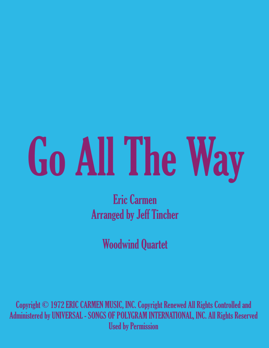 Go All The Way Woodwind Quartet scores gallery preview page 1