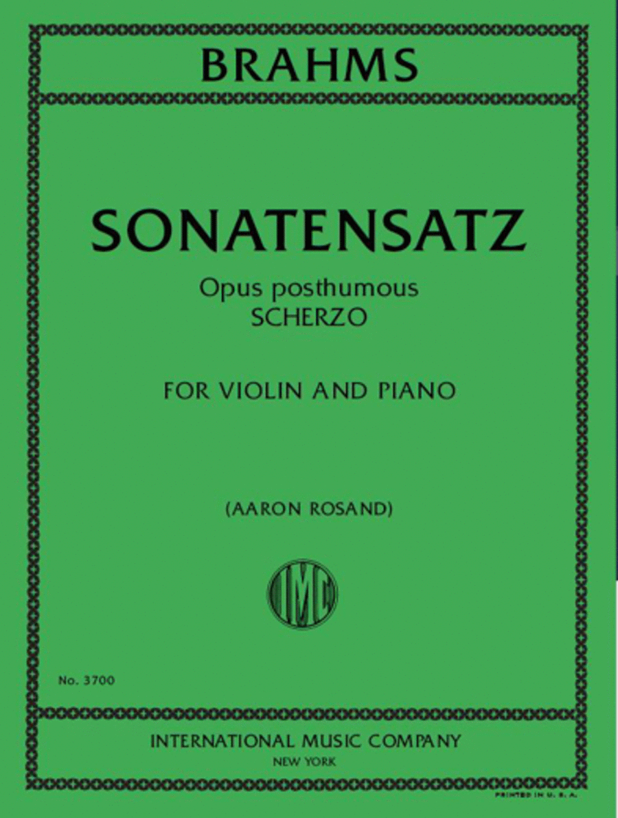 Sonatensatz, Opus Post., Scherzo Violin Solo scores gallery preview page 1