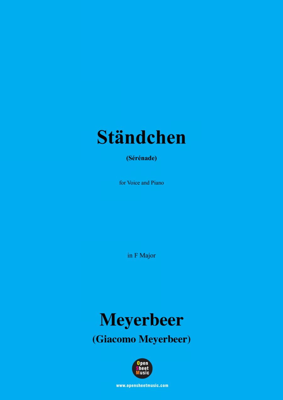 Meyerbeer-Ständchen( Sérénade),in F Major Voice scores gallery preview page 1