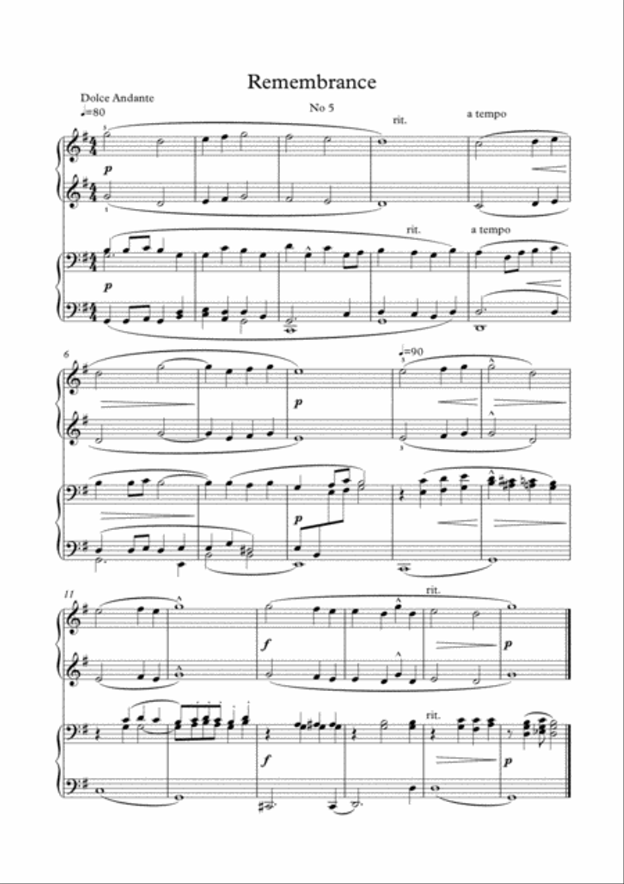 12 Easy duets for piano 4 hands plus mp3 1 Piano, 4-Hands scores gallery preview page 6