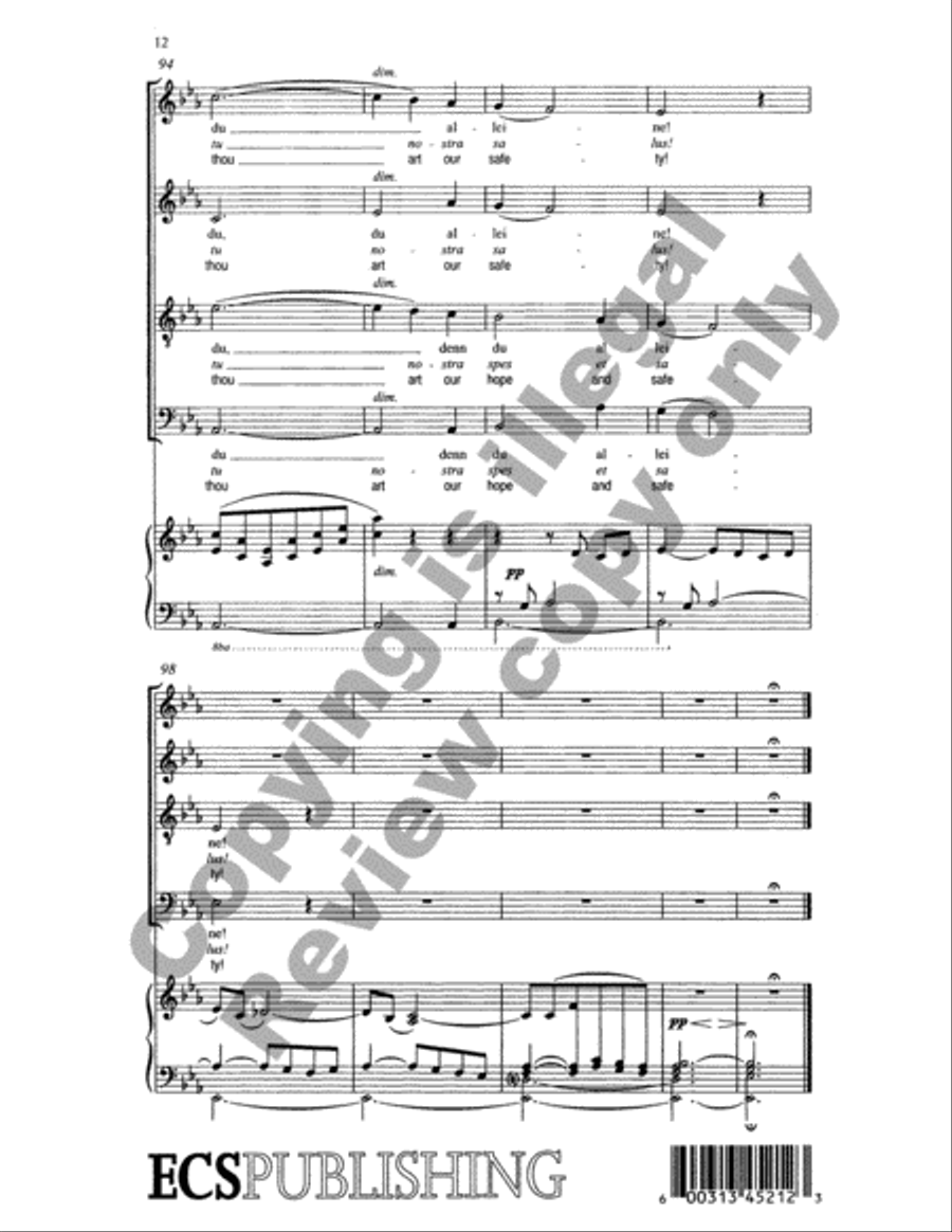 Verleih' uns Frieden (Grant Unto Us Thy Peace, O Lord) (Choral Score) image number null