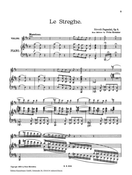 Le streghe (witches dance) Op. 8