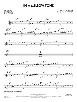 In A Mellow Tone (arr. Mark Taylor) - Eb Solo Sheet