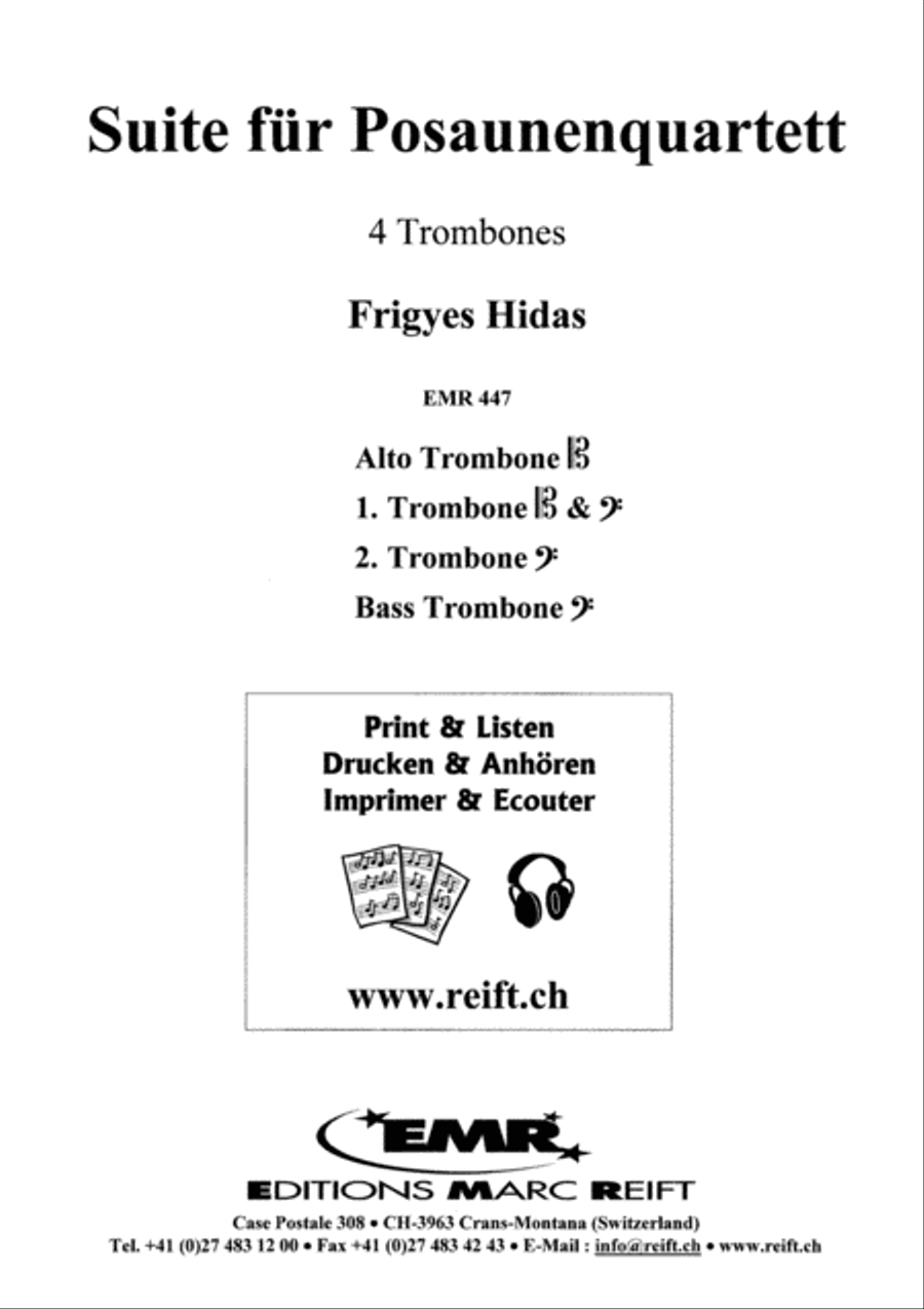 Suite fur Posaunenquartett Trombone Quartet scores gallery preview page 2