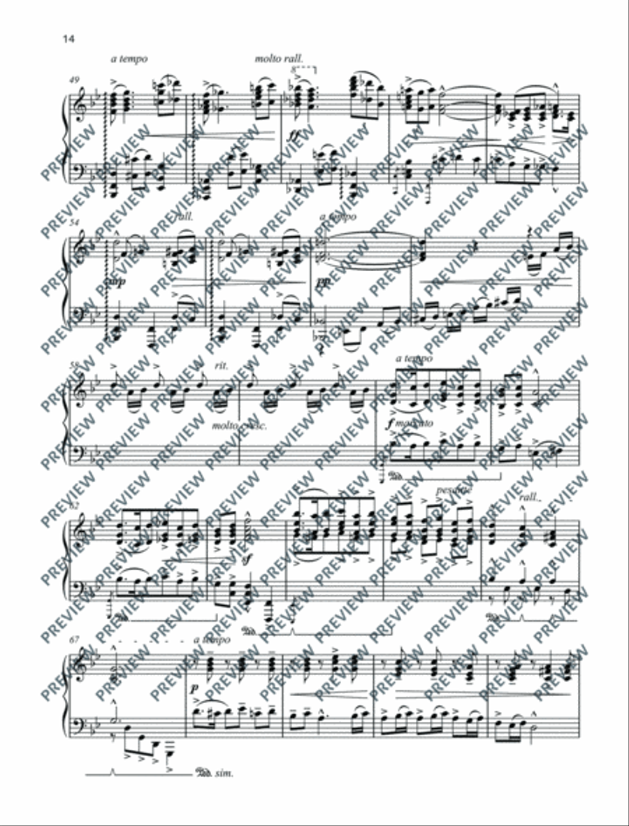 Three Fours Piano Solo scores gallery preview page 15