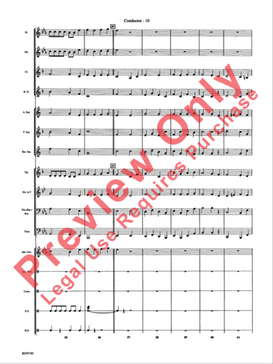 Christmas Bits & Pieces (based on Favorite Traditional Carols) Concert Band scores gallery preview page 12