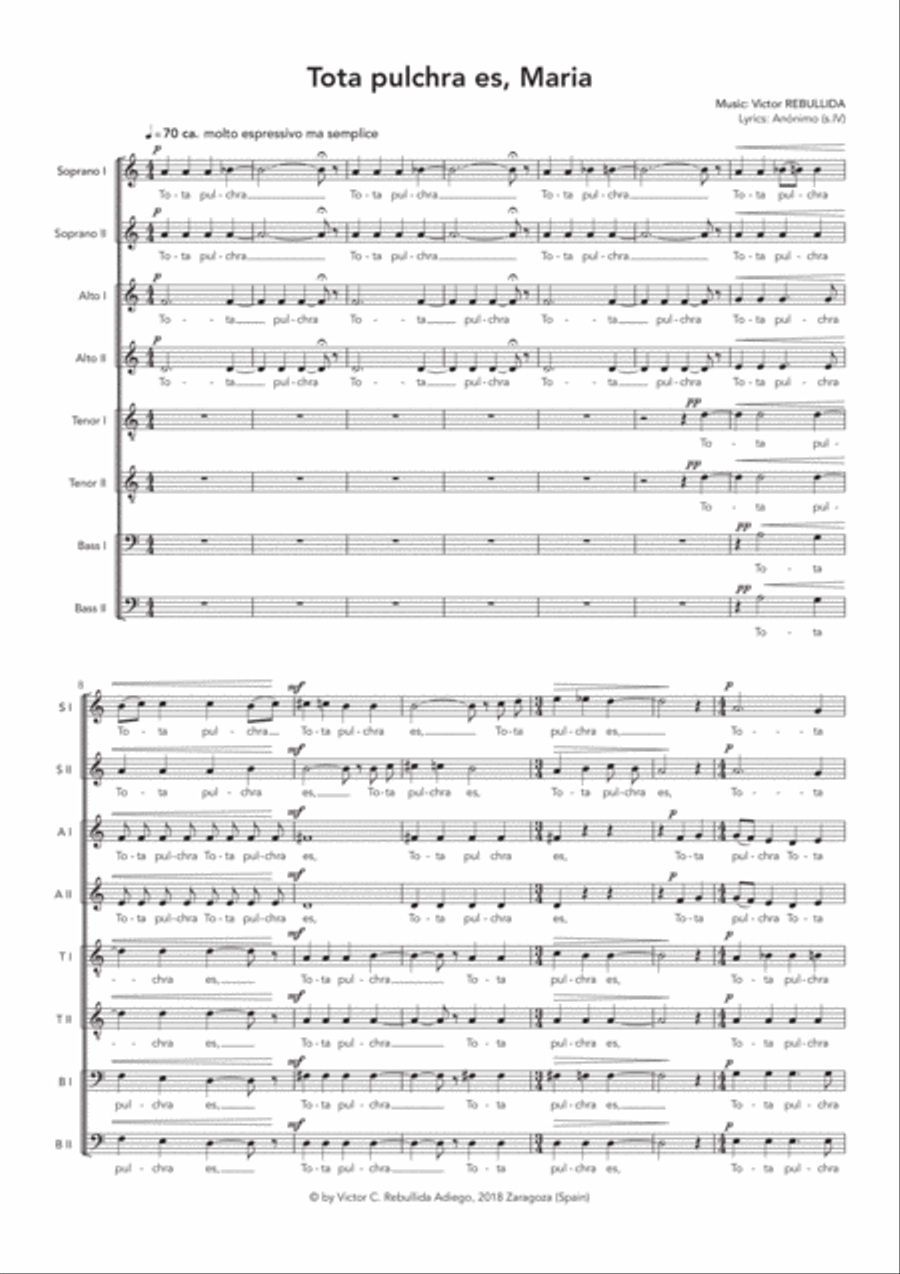 Tota pulchra es, Maria Tota pulchra es, Maria Divisi scores gallery preview page 2
