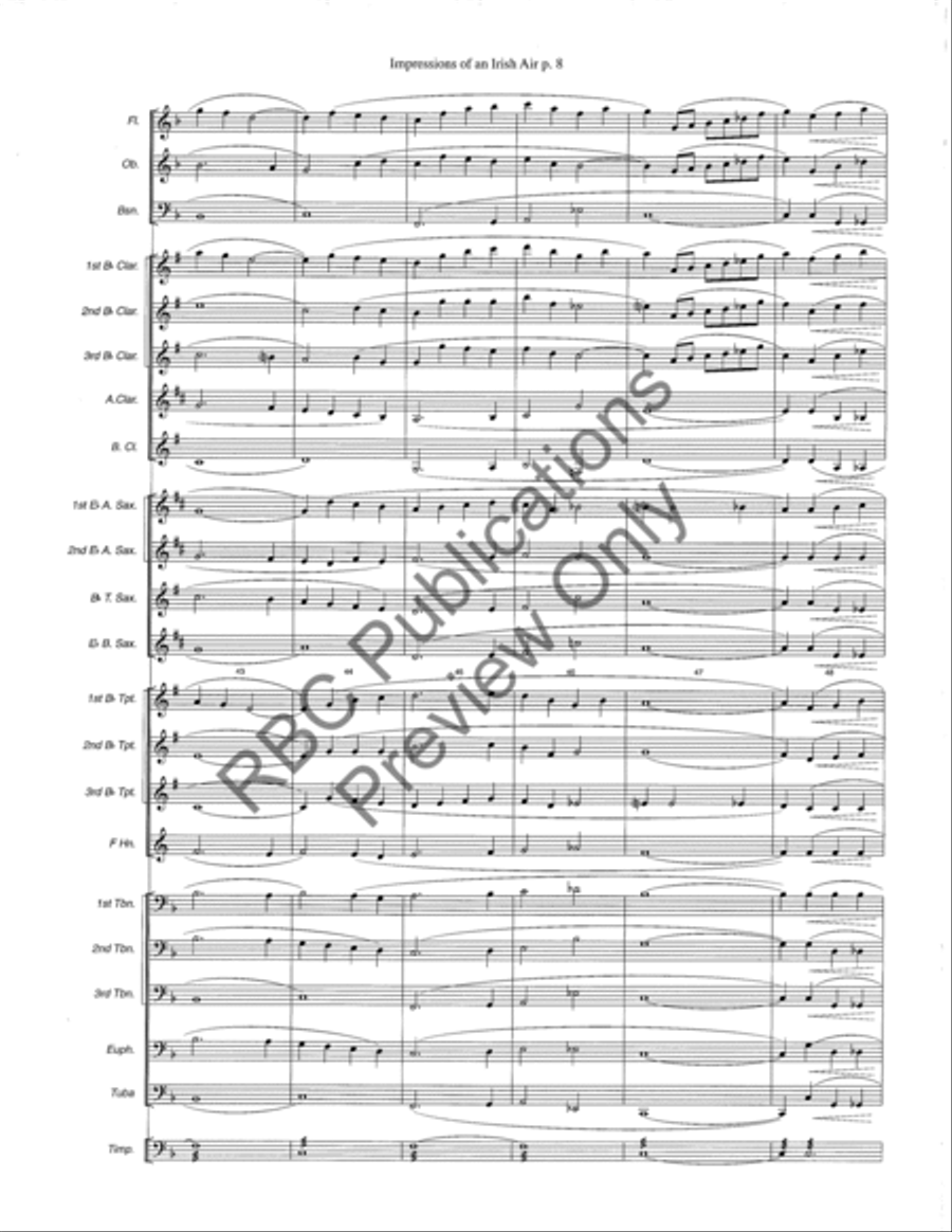 Impressions Of An Irish Air Concert Band scores gallery preview page 11