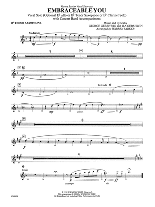 Embraceable You: B-flat Tenor Saxophone
