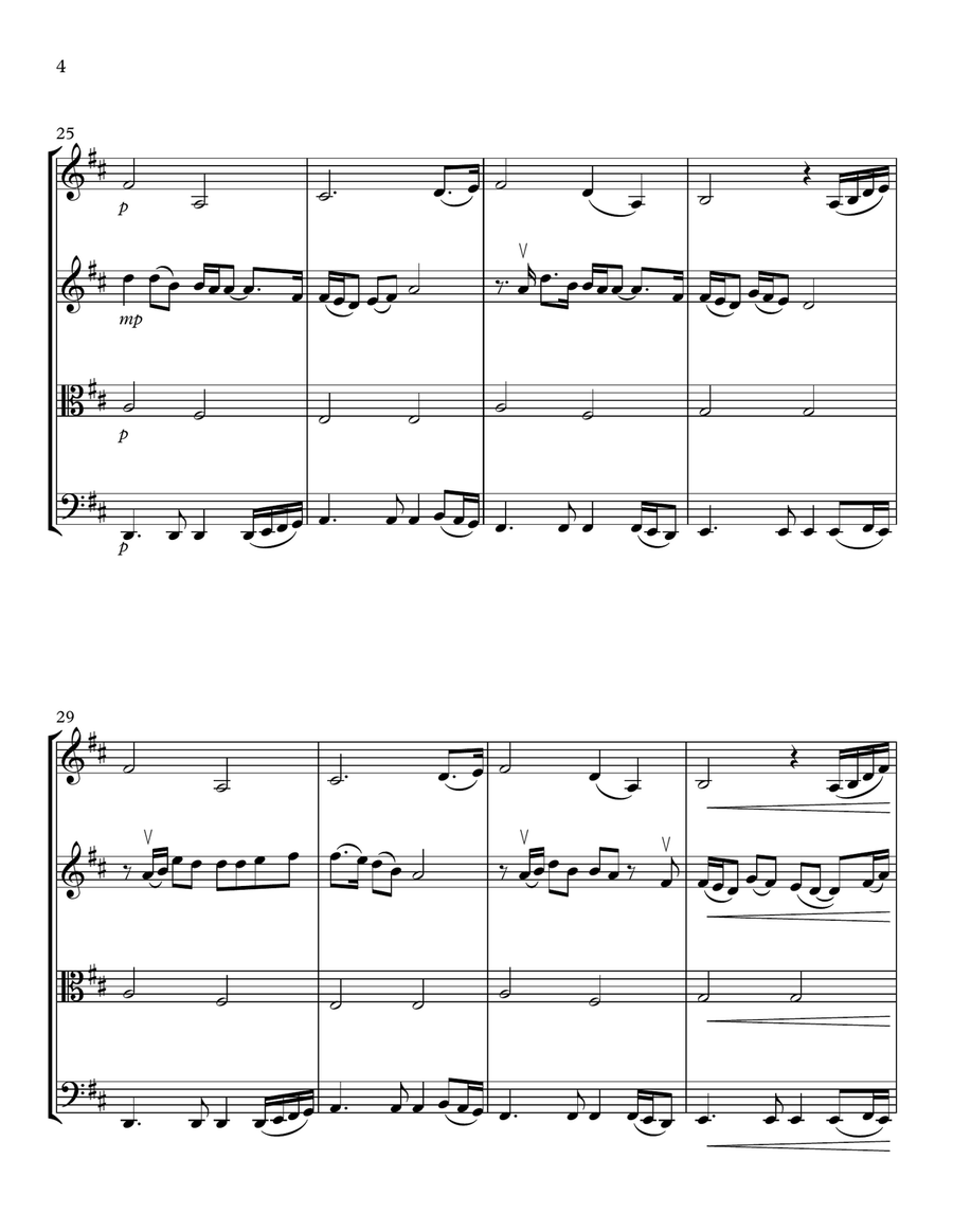 So High String Quartet scores gallery preview page 4