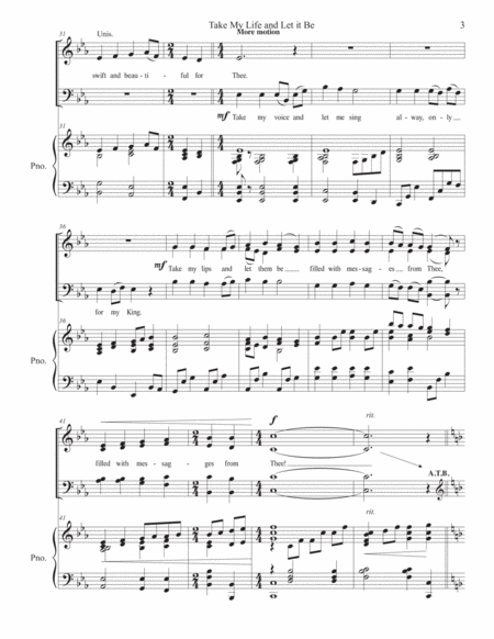 Take My Life and Let it Be - SATB image number null