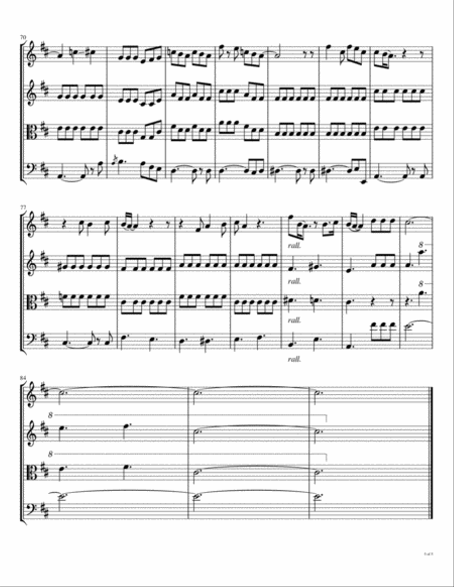 Please Come Home For Christmas String Quartet scores gallery preview page 6