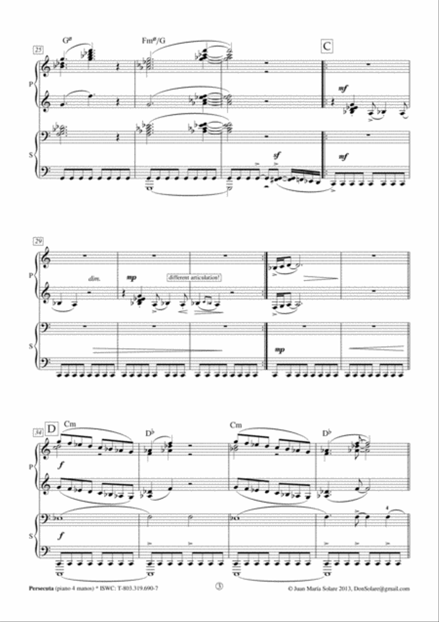 Persecuta [piano 4 hands] Piano Duet scores gallery preview page 4
