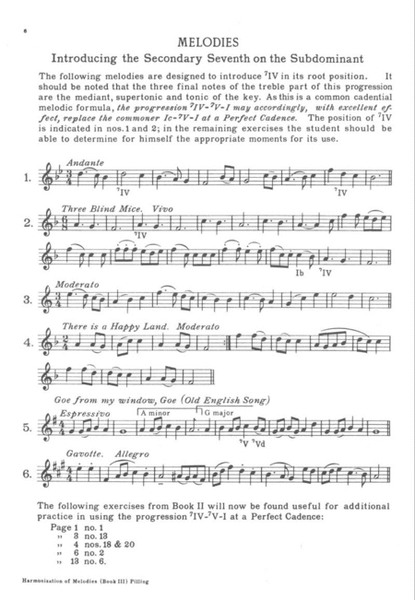 Harmonization of Melodies at the Keyboard Book 3